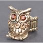 Ancient Owl with red spakling eyes Ring