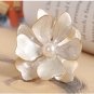 White Flower with Pearl RIng