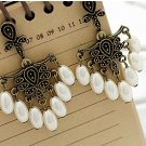 Ancient white pearl long earring