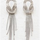 Silvery fringes Earring