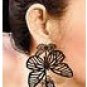 Black Butterfly long Earring