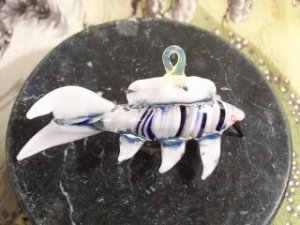 King Dragonfly Hanging Ornament Colored flameworked