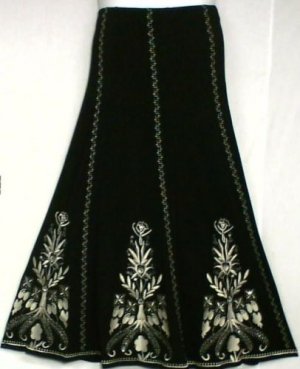Long A-Line Panel Wome's Skirt Clothing Outfit Apparel