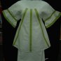White, Green African Brocade Skirt Set Clothing Outfit