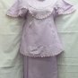 Women's African Apparel 3 PCs Skirt Suit Outfit Lilac