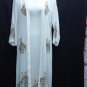 African Long Dress Jacket White Gold XL $120