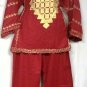 Women 3 PCs Embroidered Pant, Blouse, Head Wrap Suit