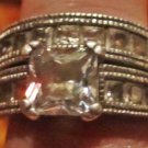 cubic zirconia, white gold wedding set size 6...