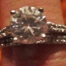 half (0.50) carat white gold diamond wedding set. size 6