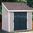4' X 8' Lean-to Storage Shed Project Plans, Design #10408