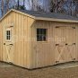 12' X 12' Saltbox Roof Style Storage Shed Plans, Design #71212