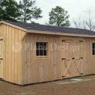 12' X 18' Saltbox Garden Storage Shed Plans, Design #71218