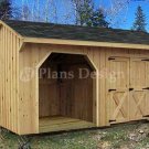 8' X 16' Firewood Storage Shed Project Plans, Design #70816