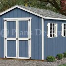 12' x 8' Classic Gable Style Storage Shed Plans, Design #21208