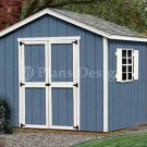 8' x 8' Classic Gable Outdoor Building Shed Plans, Design #20808