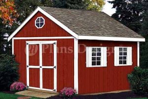 12' x 10' Gable Storage Shed Project Plans, Design #21210