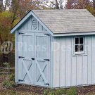 6' X 8' Gable Garden Storage Shed Plans, Design #80608