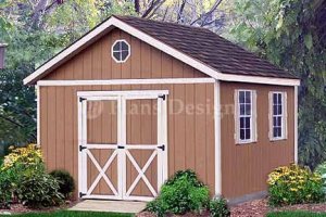 12' x 12' Gable Storage Shed Project Plans, Design #21212