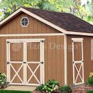 16' x 12' Gable Roof Style Shed Project Plans, Design #21612