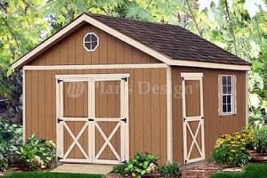 16' x 12' Gable Roof Style Shed Project Plans, Design #21612