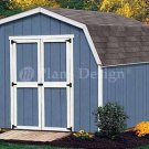 10' X 8' Barn/gambrel Garden Tools Shed Plans, Design #31008