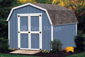 10' X 8' Barn/gambrel Garden Tools Shed Plans, Design #31008