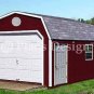 12' X 16' Barn Roof Style Garage Project Plans, Design #31216