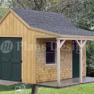 12' X 12' Cottage Shed with Porch Project Plans, Design #81212