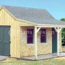 12' X 16' Cottage Shed with Porch Project Plans, Design # 81216