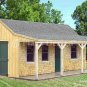 12' X 20' Cottage Shed with Porch Project Plans, Design #81220