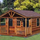 20' X 16' Cabin Shed with Porch Project Plans, Design #62016
