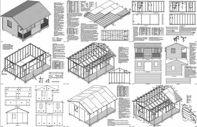 16' X 20' Cottage Shed With Porch Project Plans, Design #61620