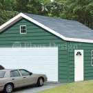 20' X 24' Two Cars Garage Project Plans, Design #52024