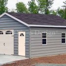 18' X 28' Car Garage Building Blueprints Plans, Design #51828
