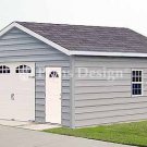 18' X 24' Car Garage Workshop Project Plans, Design #51824