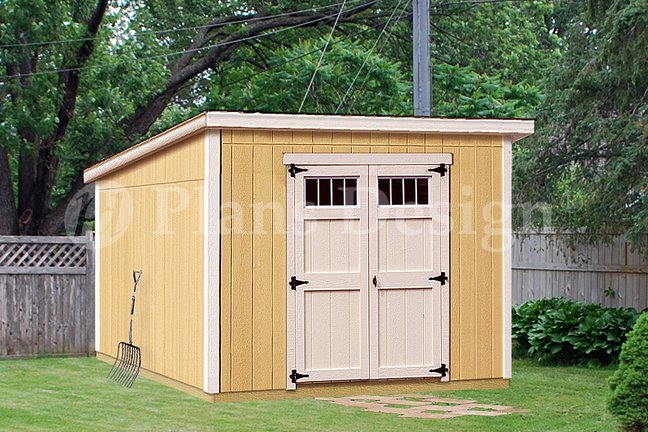 Image Gallery homemade roof trusses Storage Shed Plans, 8' x 10' Deluxe Modern Roof Style ...