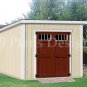 Shed Plans, 8' x 8'  Deluxe Building Modern Roof Style, Design #D0808M