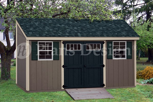 6 Ft X 16 Ft Storage Building Deluxe Lean To Shed Plans, Design #d06016l