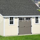 10' x 16' Lean To Shed Plans, How To Build Storage Shed, Design #D1016L