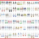 Lot of 100 glasses & stones earrings