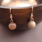 Grey Agate Sphere Earrings