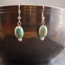 Milky Green Stone Earrings