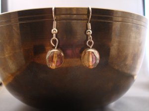 Brown Faceted Earrings