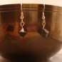 Black Glass Bicone Earrings