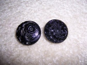 Glass Black Buttons