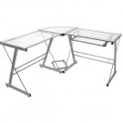 3 piece glass computer desk
