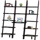 leaning wall shelf with desk top