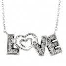 diamond love necklace starling sliver