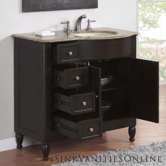 38" Kelston Bathroom Vanity Off Center ( Right Sink ) 0902