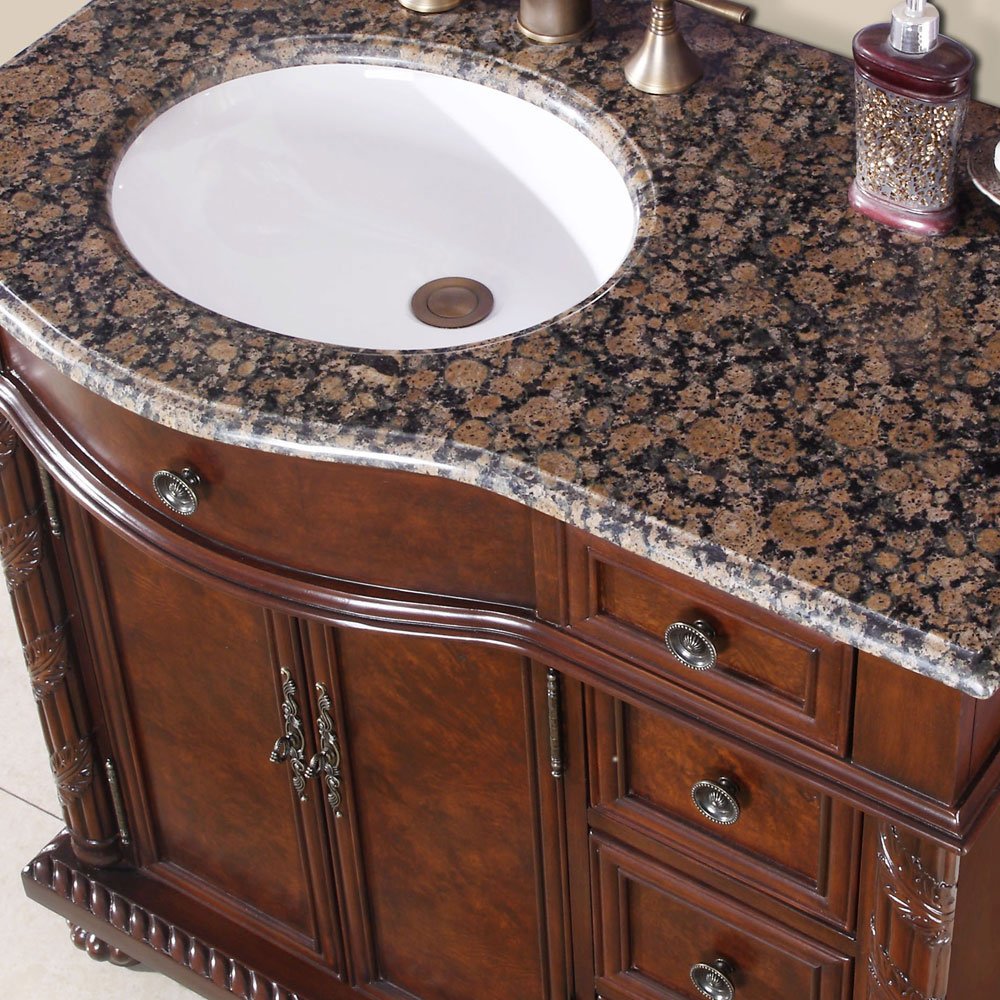 36 Victoria Granite Stone Top Off Center Bathroom Vanity Single Sink